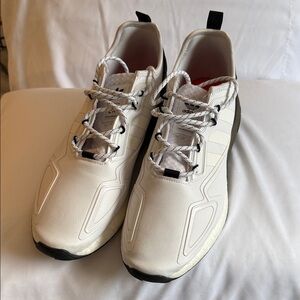 Adidas Men's White and Black ZX Sneakers